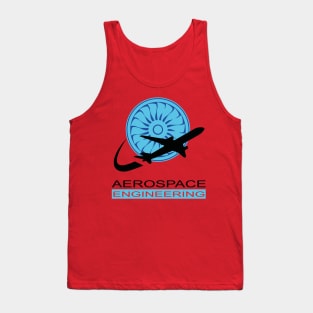 Aerospace engineering text, plane, and turbine Tank Top